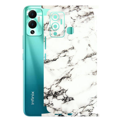 INFINIX Phone Skins (All Models) - Black and White Marble Texture - 3D Embossed Finish (L-124) Infinix Hot 12 Play