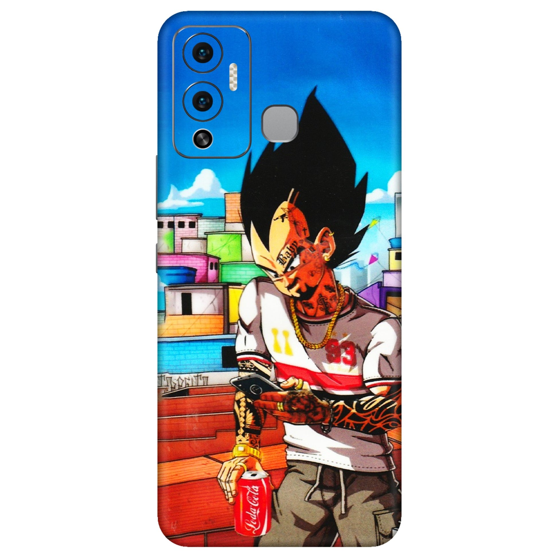 INFINIX Phone Skins (All Models) - Vegeta - 3D Embossed Finish (L-136) Infinix Hot 12 Play