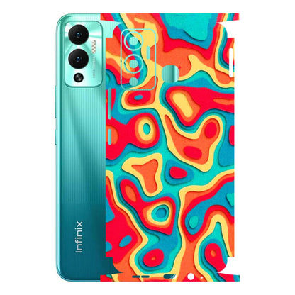 INFINIX Phone Skins (All Models) - Abstract Swirl - 3D Embossed Finish (L-150) Infinix Hot 12 Play