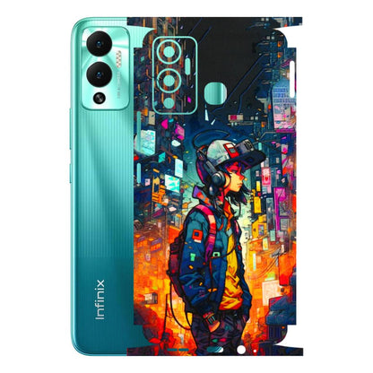 INFINIX Phone Skins (All Models) - Street Anime Guy - 3D Embossed Finish (L-158) Infinix Hot 12 Play