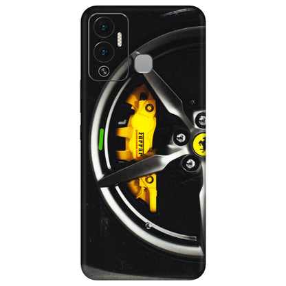 INFINIX Phone Skins (All Models) - Ferrari Wheel Alloy - 3D Embossed Finish (L-173) Infinix Hot 12 Play