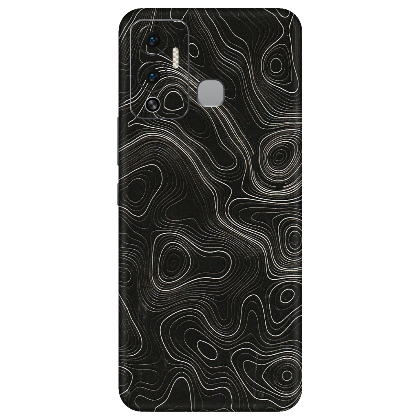 INFINIX Phone Skins (All Models) - Black Swirl - 3D Embossed Finish (L-196) Infinix Hot 12 Play