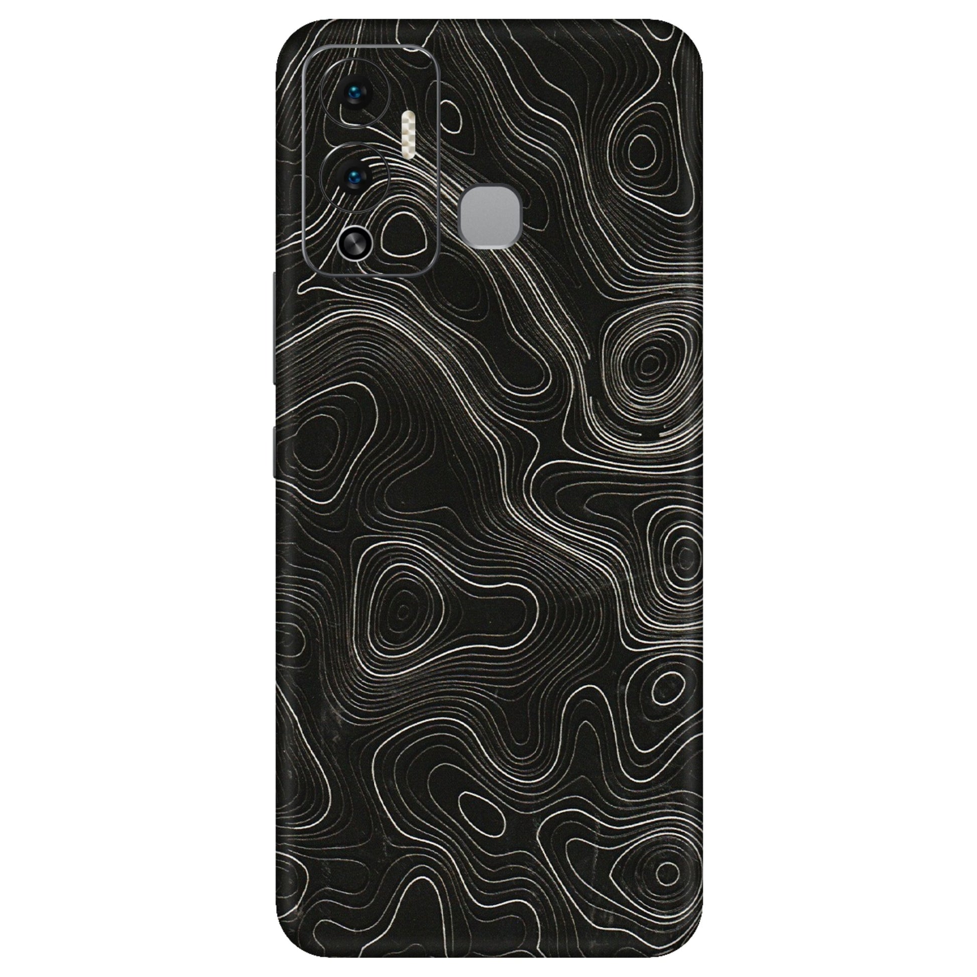 INFINIX Phone Skins (All Models) - Black Swirl - 3D Embossed Finish (L-196) Infinix Hot 12 Play