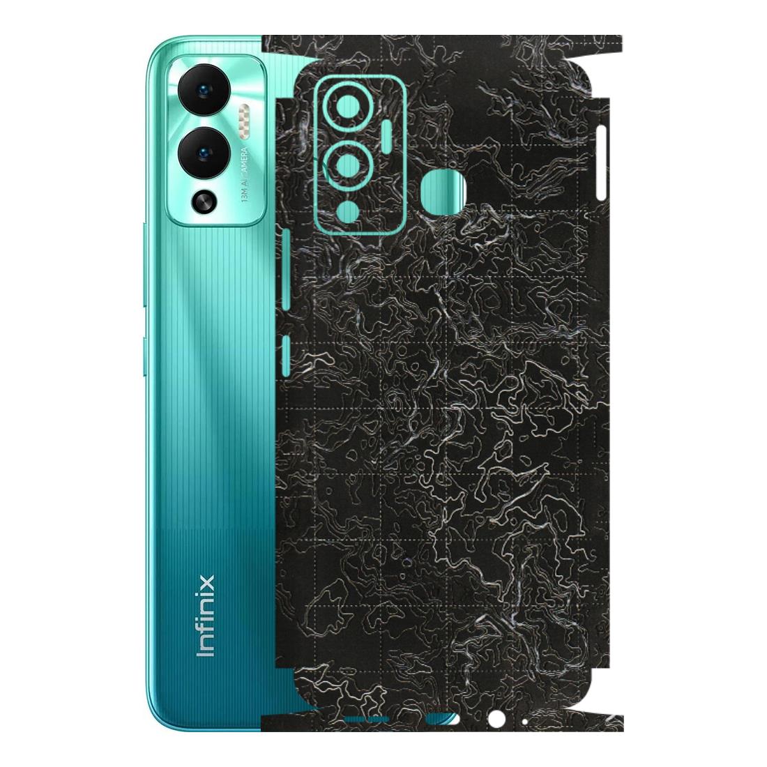 INFINIX Phone Skins (All Models) - Black map Texture - 3D Embossed Finish (L-201) Infinix Hot 12 Play