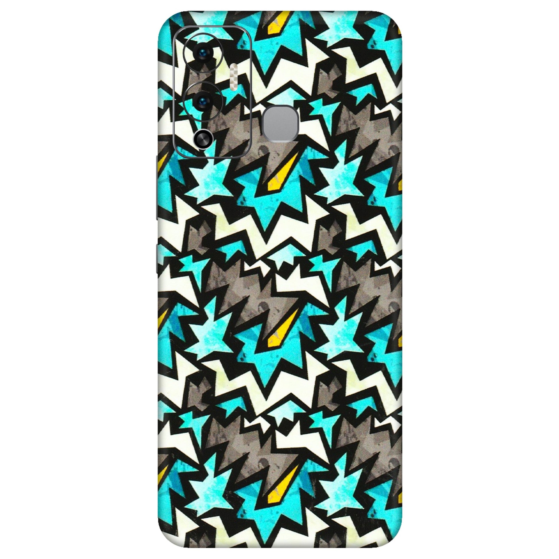 INFINIX Phone Skins (All Models) - Funky Zig Zag - 3D Embossed Finish (L-223) Infinix Hot 12 Play