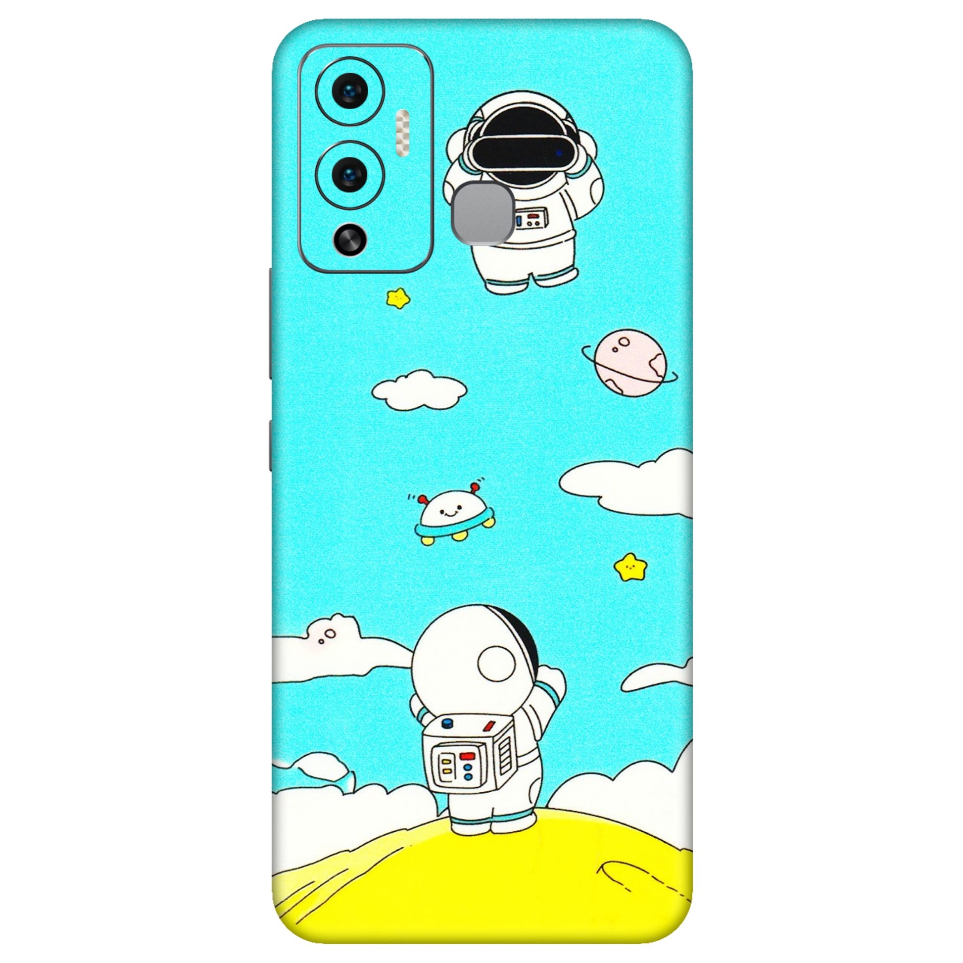 INFINIX Phone Skins (All Models) - Blue Skies Astro Float - 3D Embossed Finish (L-230) Infinix Hot 12 Play