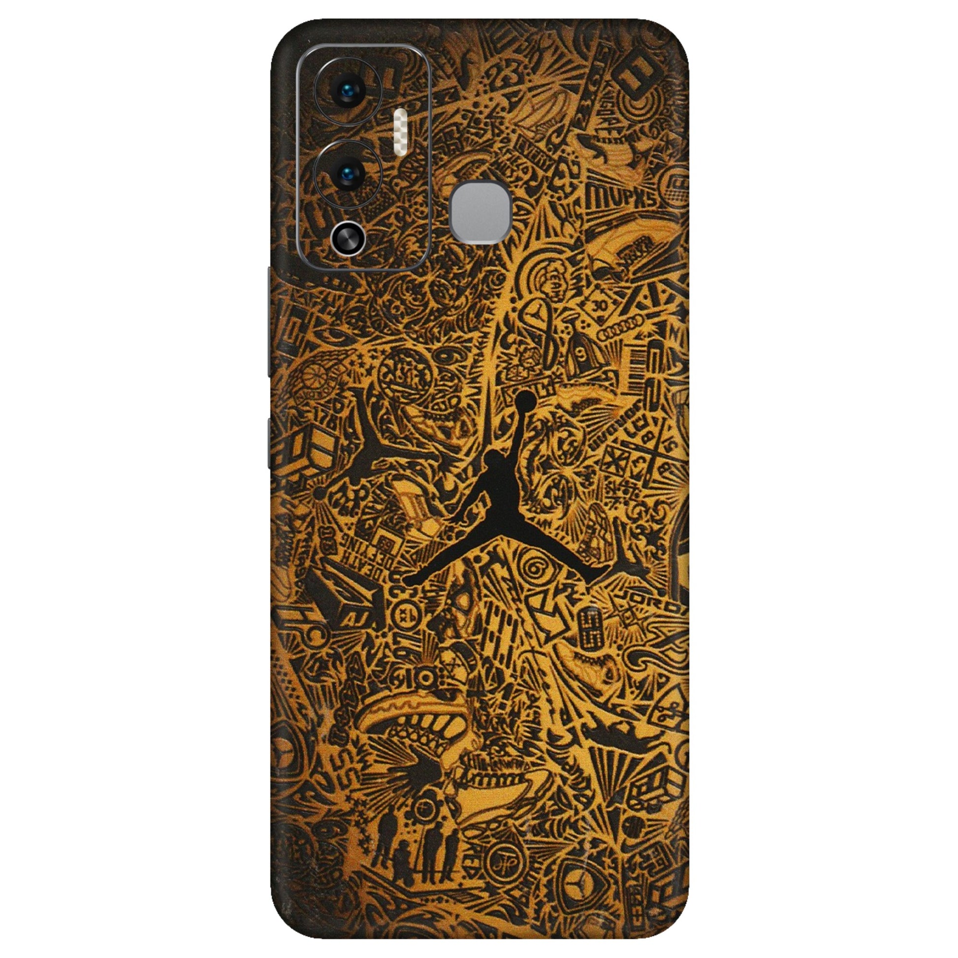INFINIX Phone Skins (All Models) - Premium Gold Basketball Player - 3D Embossed Finish (L-236) Infinix Hot 12 Play