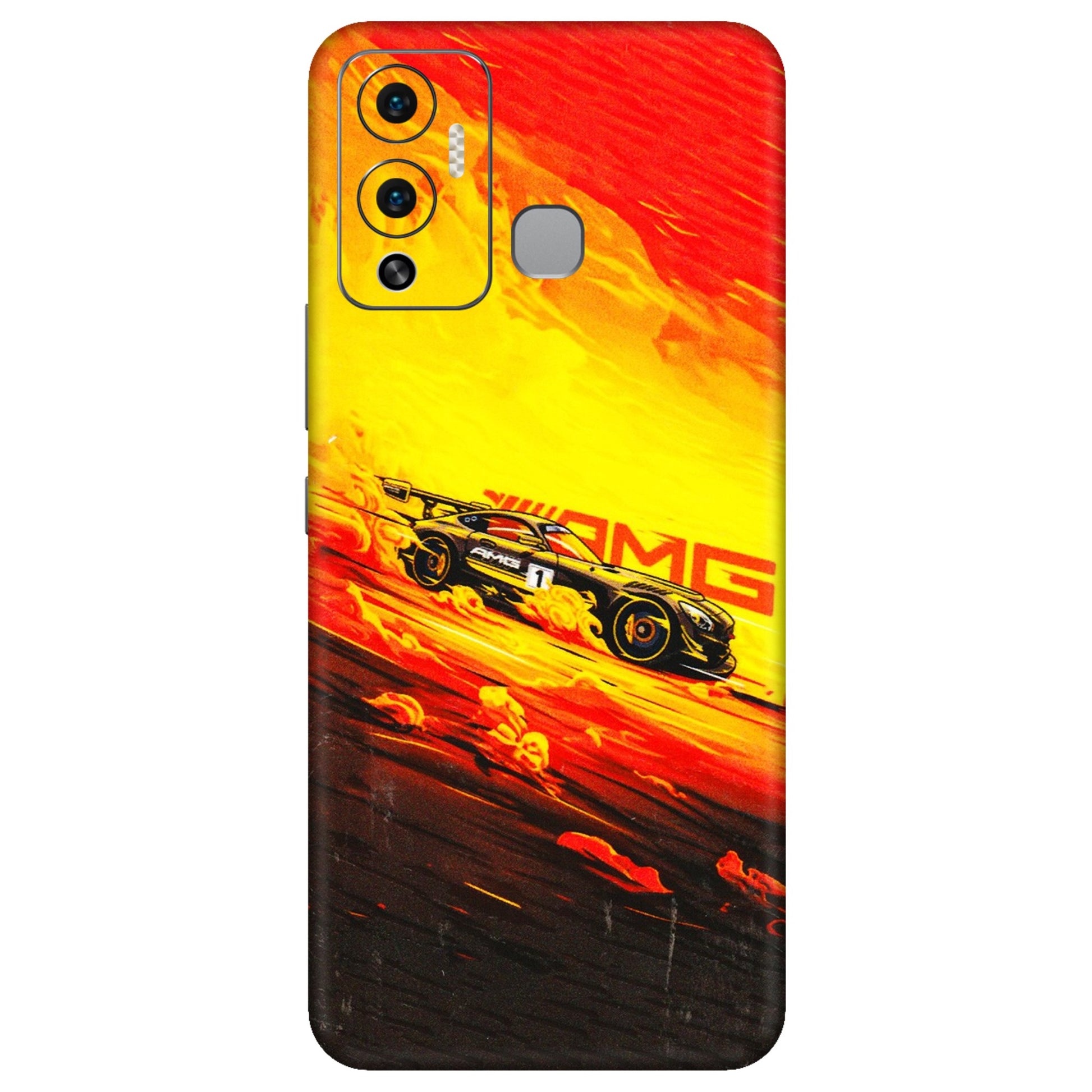 INFINIX Phone Skins (All Models) - AMG Car Speed Cover - 3D Embossed Finish (L-256) Infinix Hot 12 Play