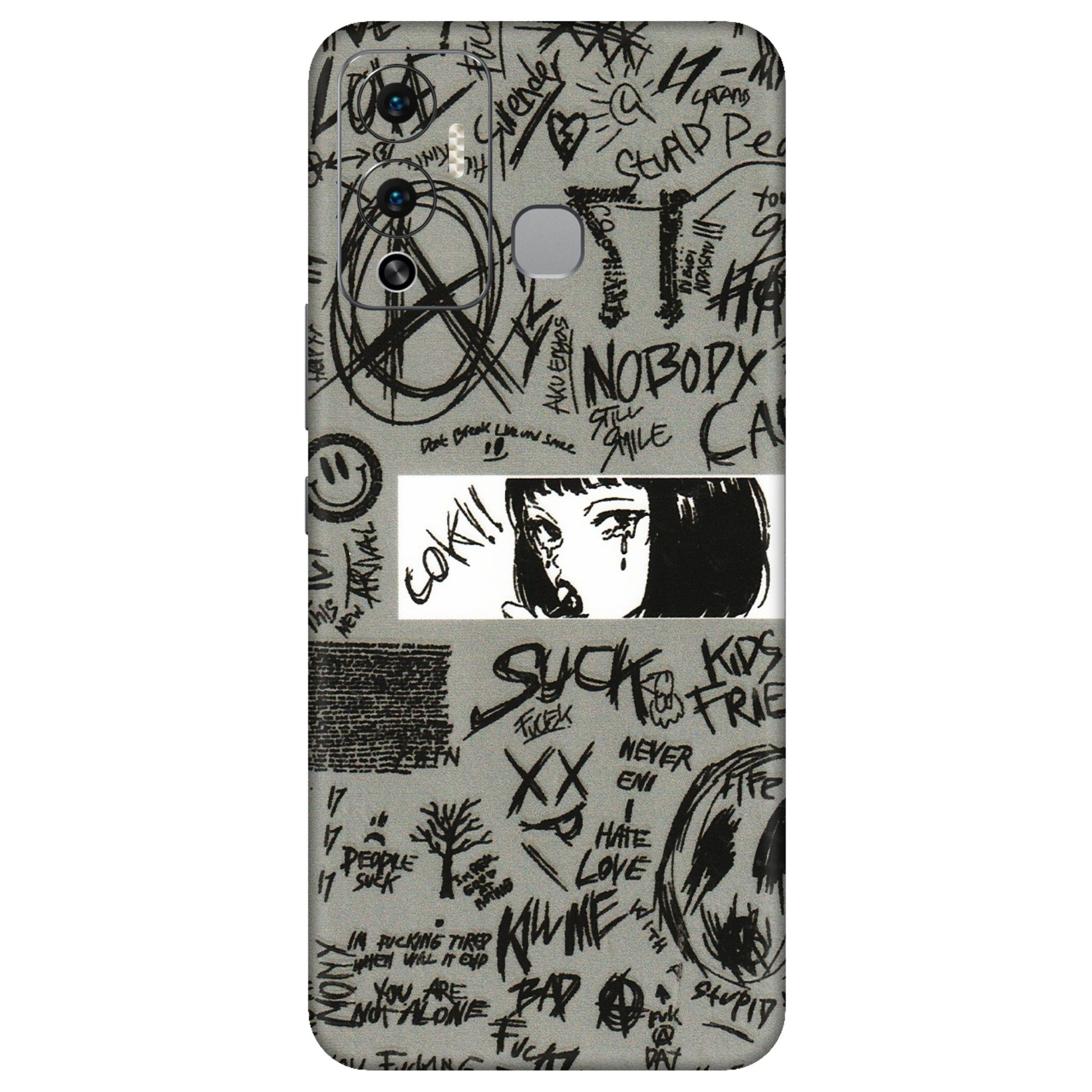 INFINIX Phone Skins (All Models) - Never Have Love Anime - 3D Embossed Finish (L-260) Infinix Hot 12 Play