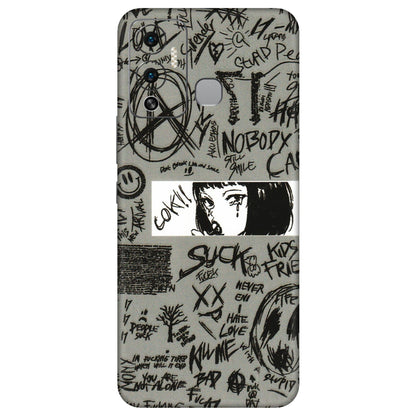 INFINIX Phone Skins (All Models) - Never Have Love Anime - 3D Embossed Finish (L-260) Infinix Hot 12 Play