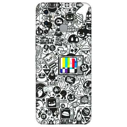 INFINIX Phone Skins (All Models) - Doodles Positive Art - 3D Embossed Finish (L-263) Infinix Hot 12 Play