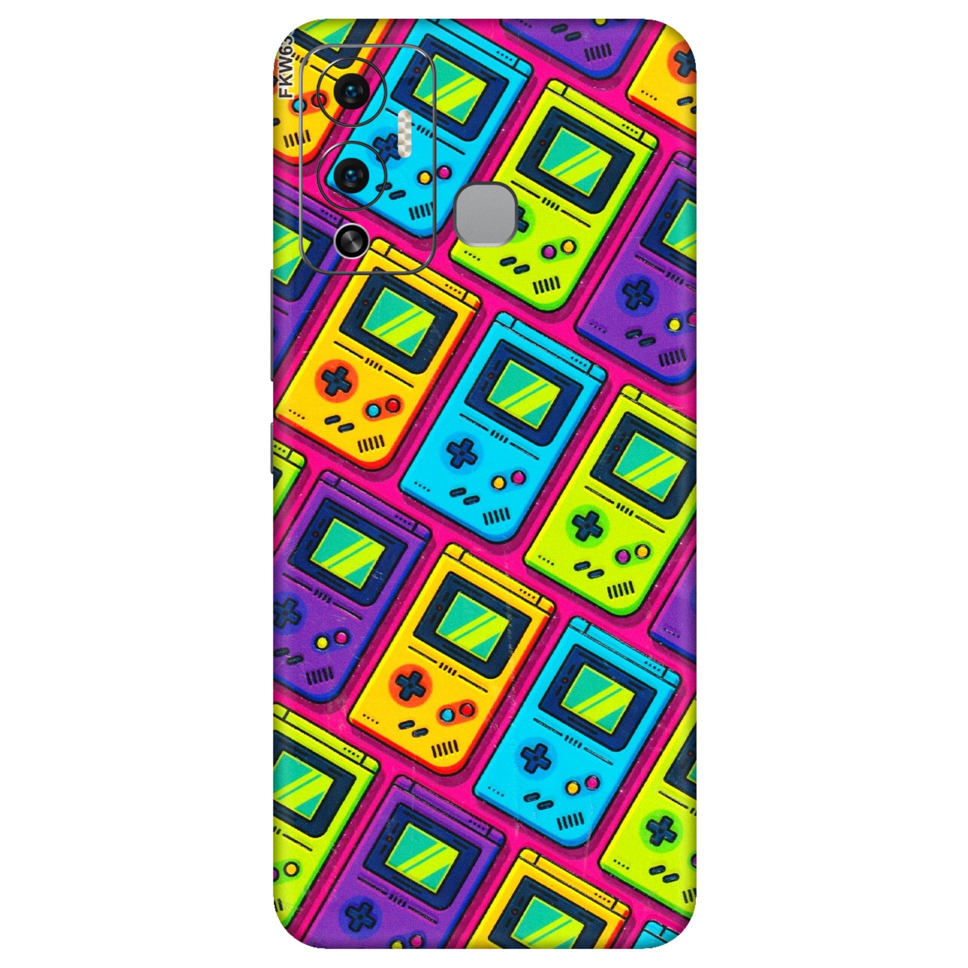 INFINIX Phone Skins (All Models) - Gameboy Colourful - 3D Embossed Finish (L-266) Infinix Hot 12 Play