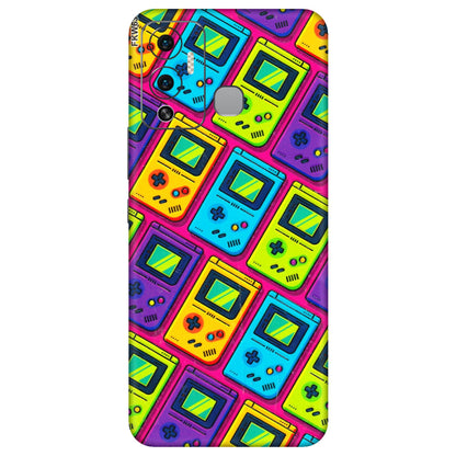 INFINIX Phone Skins (All Models) - Gameboy Colourful - 3D Embossed Finish (L-266) Infinix Hot 12 Play