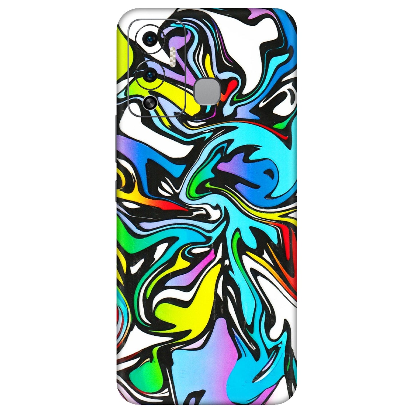 INFINIX Phone Skins (All Models) - Abstract Colour Paints - 3D Embossed Finish (L-271) Infinix Hot 12 Play