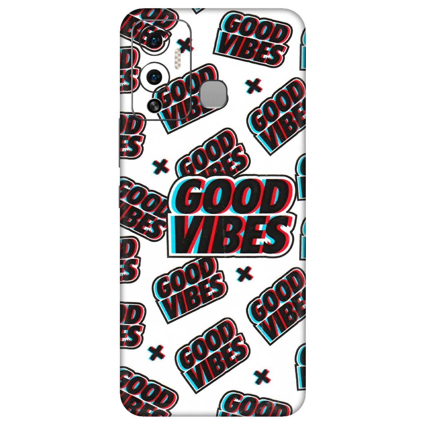 INFINIX Phone Skins (All Models) - Good Vibes - 3D Embossed Finish (L-282) Infinix Hot 12 Play
