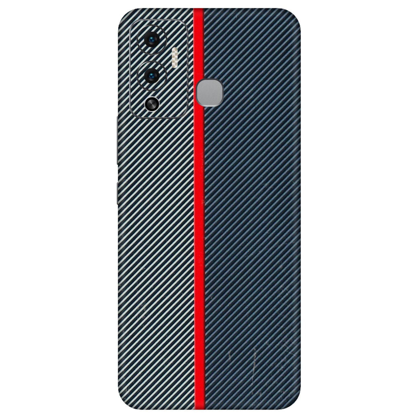 INFINIX Phone Skins (All Models) - Blue Sober Lines - 3D Embossed Finish (L-305) Infinix Hot 12 Play