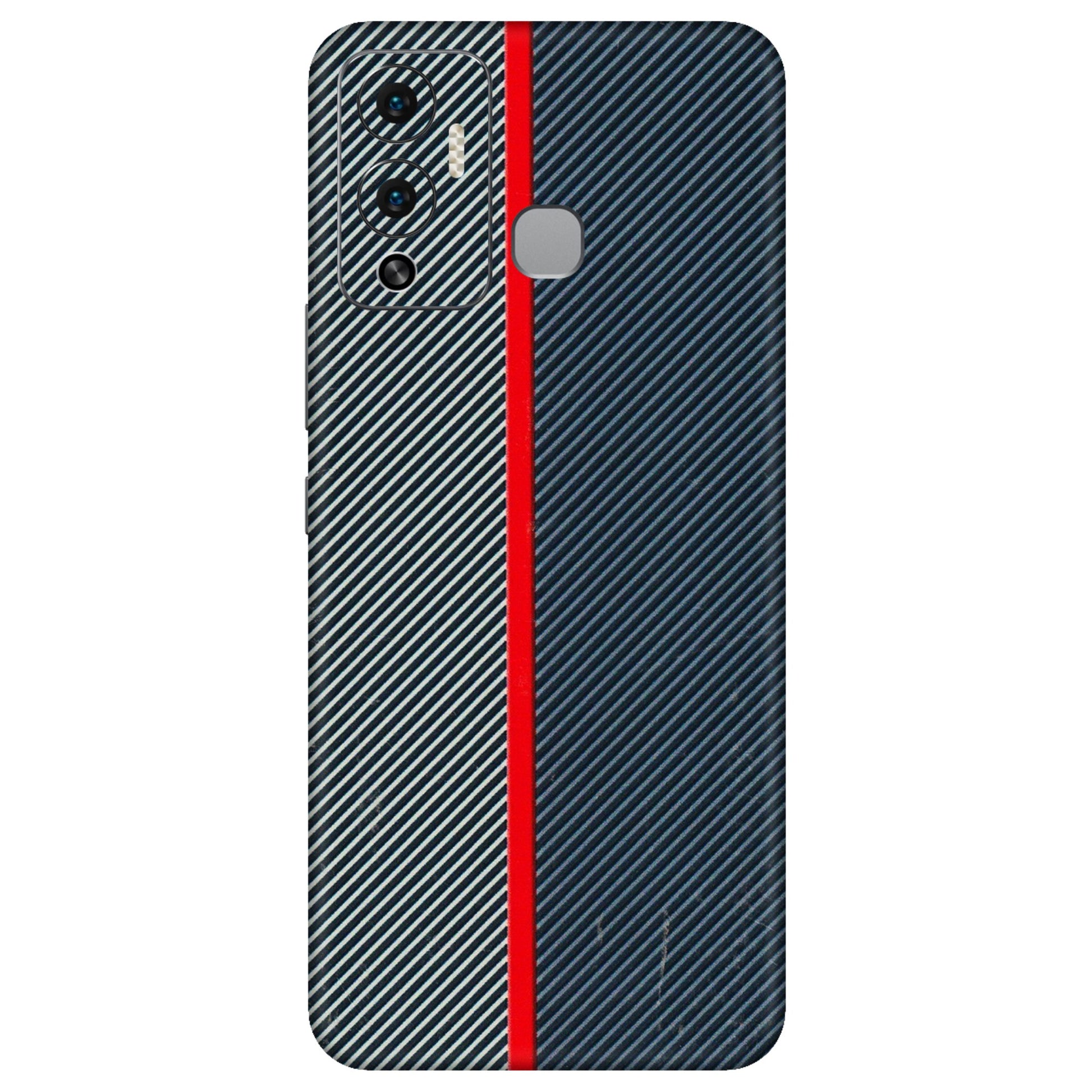 INFINIX Phone Skins (All Models) - Blue Sober Lines - 3D Embossed Finish (L-305) Infinix Hot 12 Play