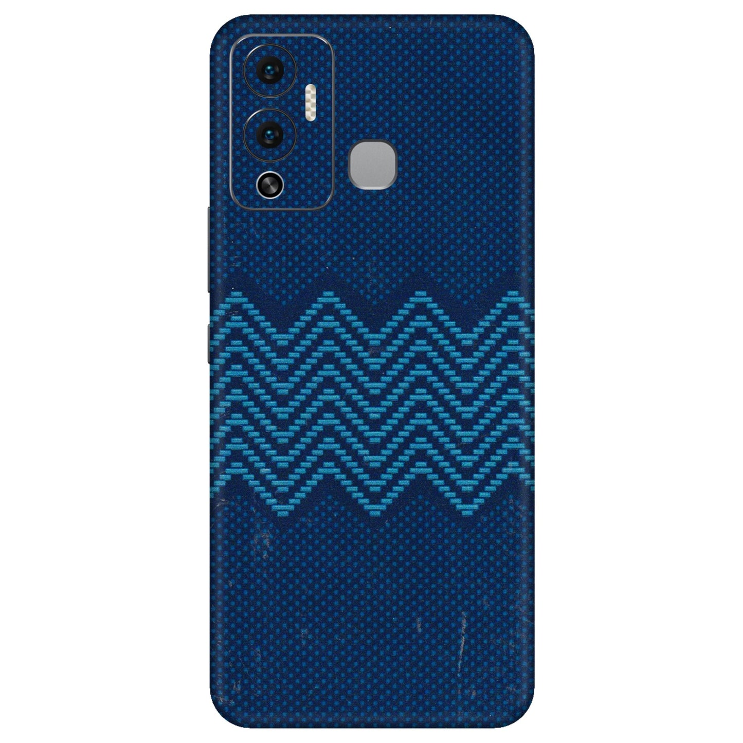 INFINIX Phone Skins (All Models) - Blue Sober Waves - 3D Embossed Finish (L-306) Infinix Hot 12 Play