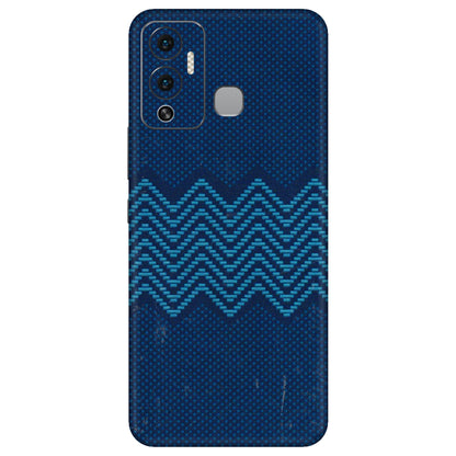 INFINIX Phone Skins (All Models) - Blue Sober Waves - 3D Embossed Finish (L-306) Infinix Hot 12 Play