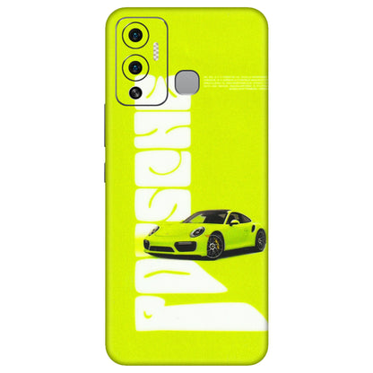 INFINIX Phone Skins (All Models) - Lime Green Porche - 3D Embossed Finish (L-30) Infinix Hot 12 Play
