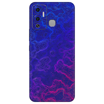INFINIX Phone Skins (All Models) - Purple Ripples Swirl - 3D Embossed Finish (L-314) Infinix Hot 12 Play