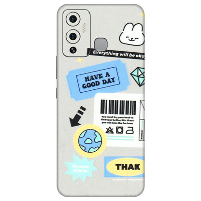 INFINIX Phone Skins (All Models) - Will Be Okay Design - 3D Embossed Finish (L-316) Infinix Hot 12 Play