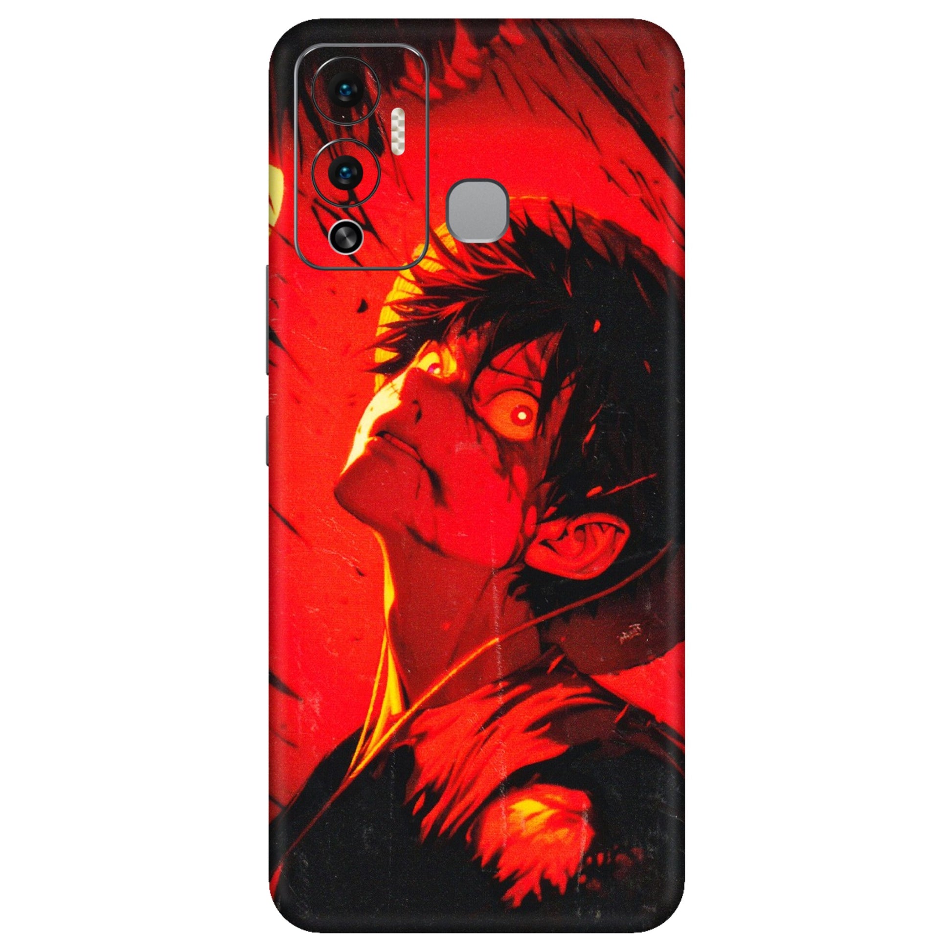 INFINIX Phone Skins (All Models) - D.Luffy Power Up One Piece Anime - 3D Embossed Finish (L-326) Infinix Hot 12 Play