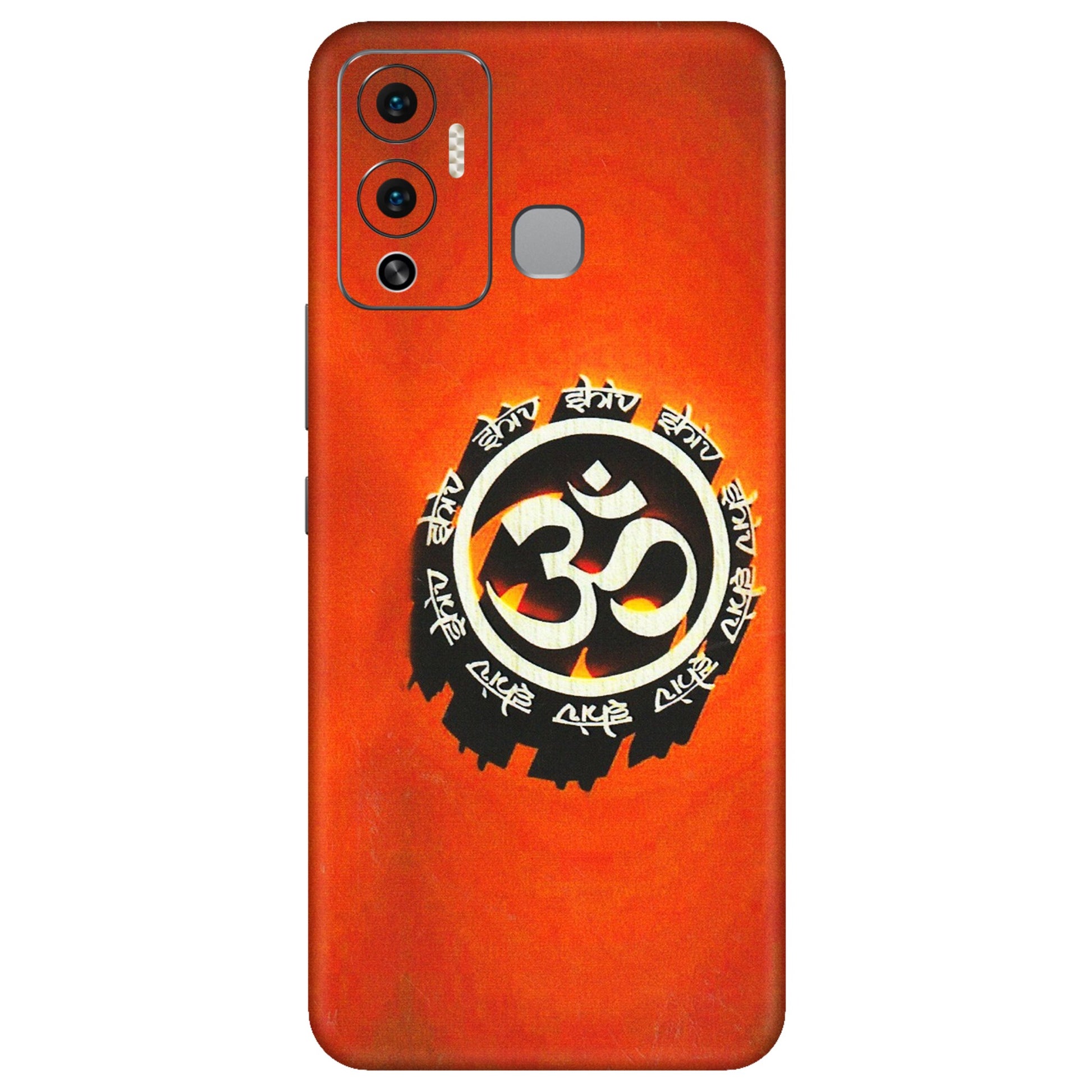 INFINIX Phone Skins (All Models) - Aum Shiv Orange - 3D Embossed Finish (L-32) Infinix Hot 12 Play