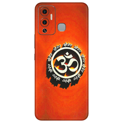 INFINIX Phone Skins (All Models) - Aum Shiv Orange - 3D Embossed Finish (L-32) Infinix Hot 12 Play