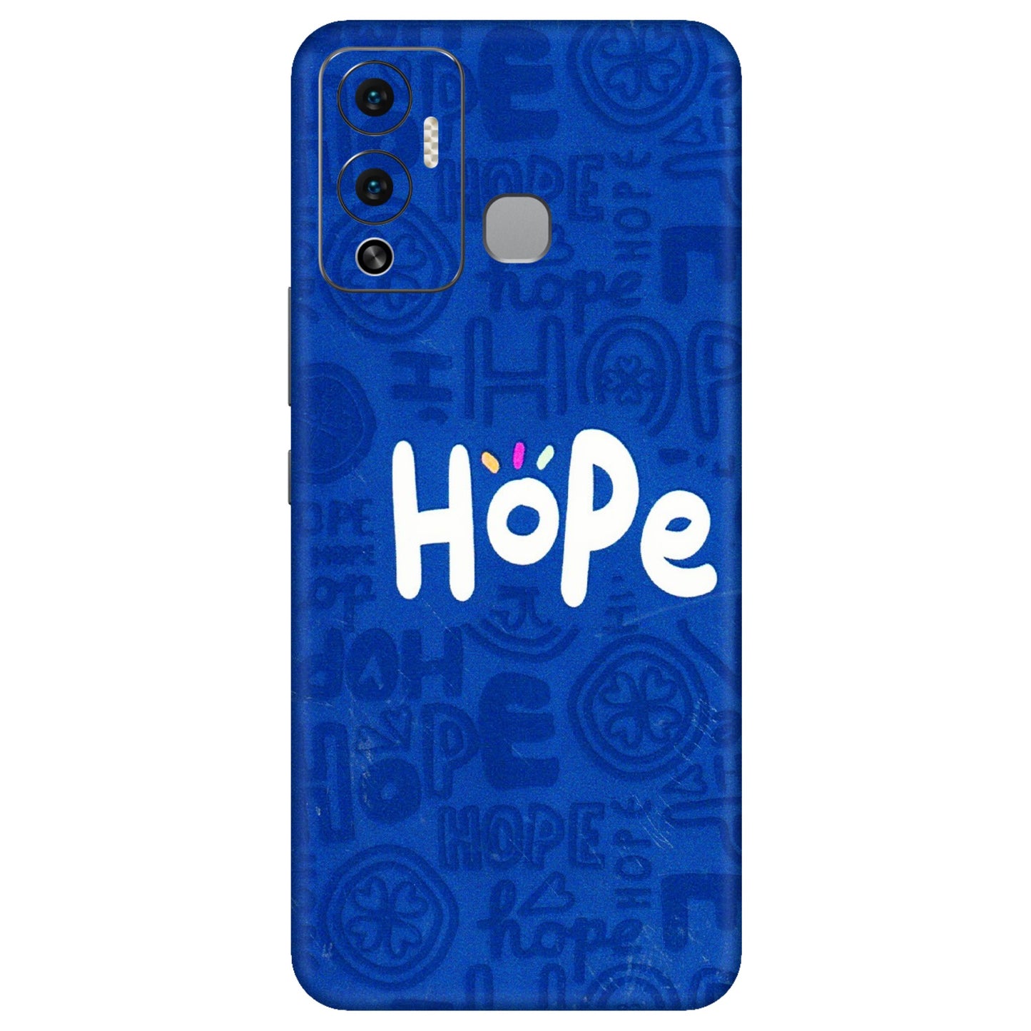 INFINIX Phone Skins (All Models) - Hope Doodles Blue - 3D Embossed Finish (L-43) Infinix Hot 12 Play
