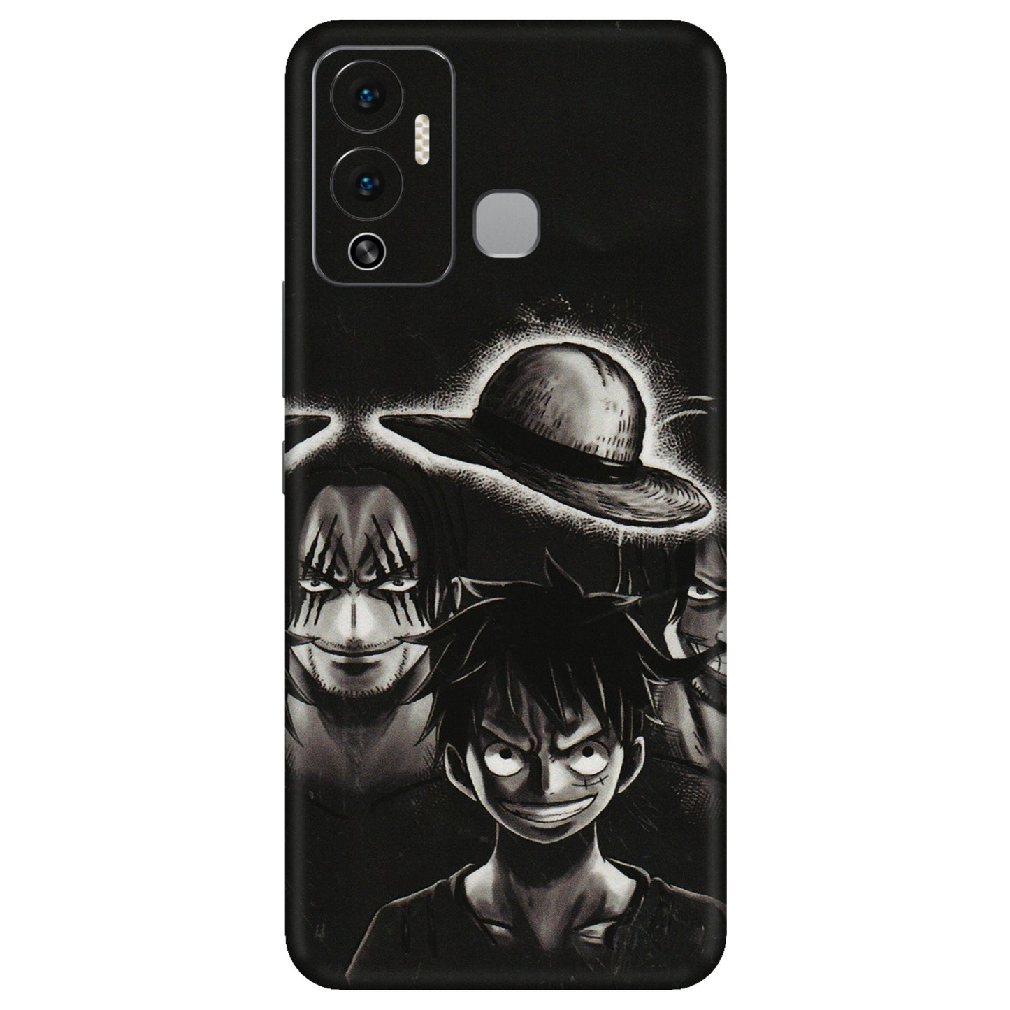 INFINIX Phone Skins (All Models) - Black Luffy Hat - 3D Embossed Finish (L-57) Infinix Hot 12 Play