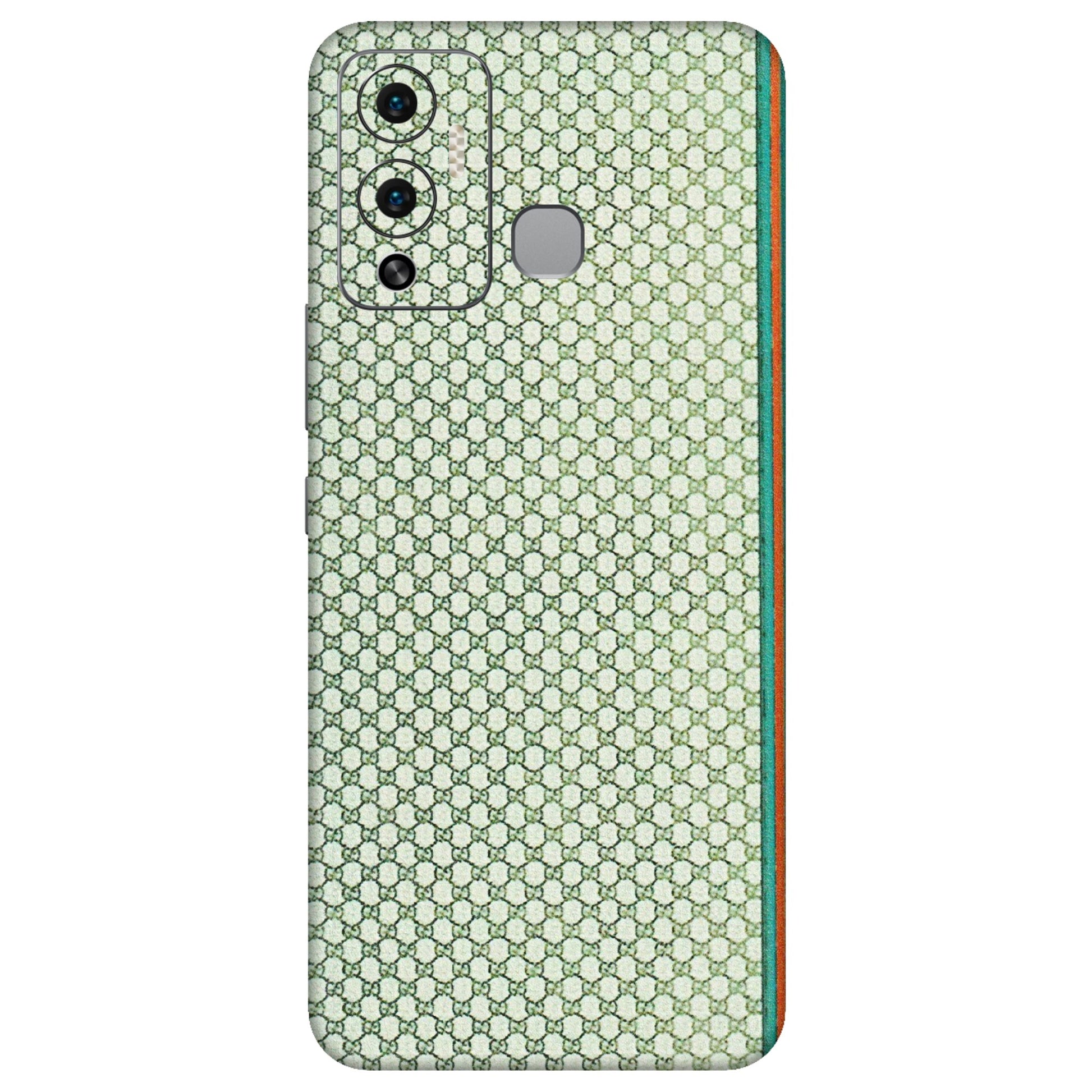 INFINIX Phone Skins (All Models) - Gucci Fabric Pattern - 3D Embossed Finish (L-73) Infinix Hot 12 Play