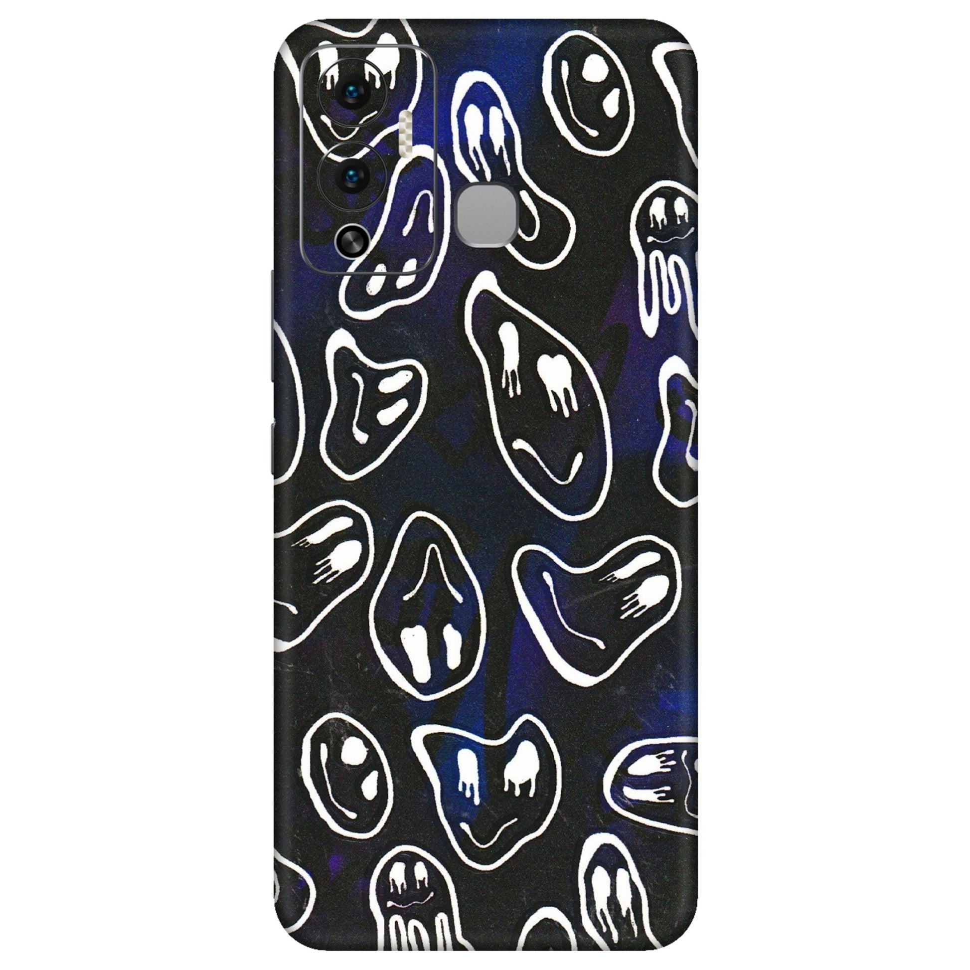 INFINIX Phone Skins (All Models) - Distorted Smileys - 3D Embossed Finish (L-92) Infinix Hot 12 Play