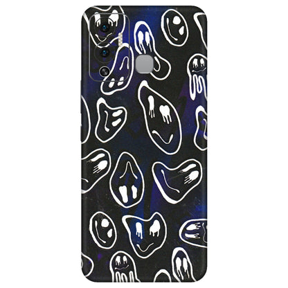INFINIX Phone Skins (All Models) - Distorted Smileys - 3D Embossed Finish (L-92) Infinix Hot 12 Play