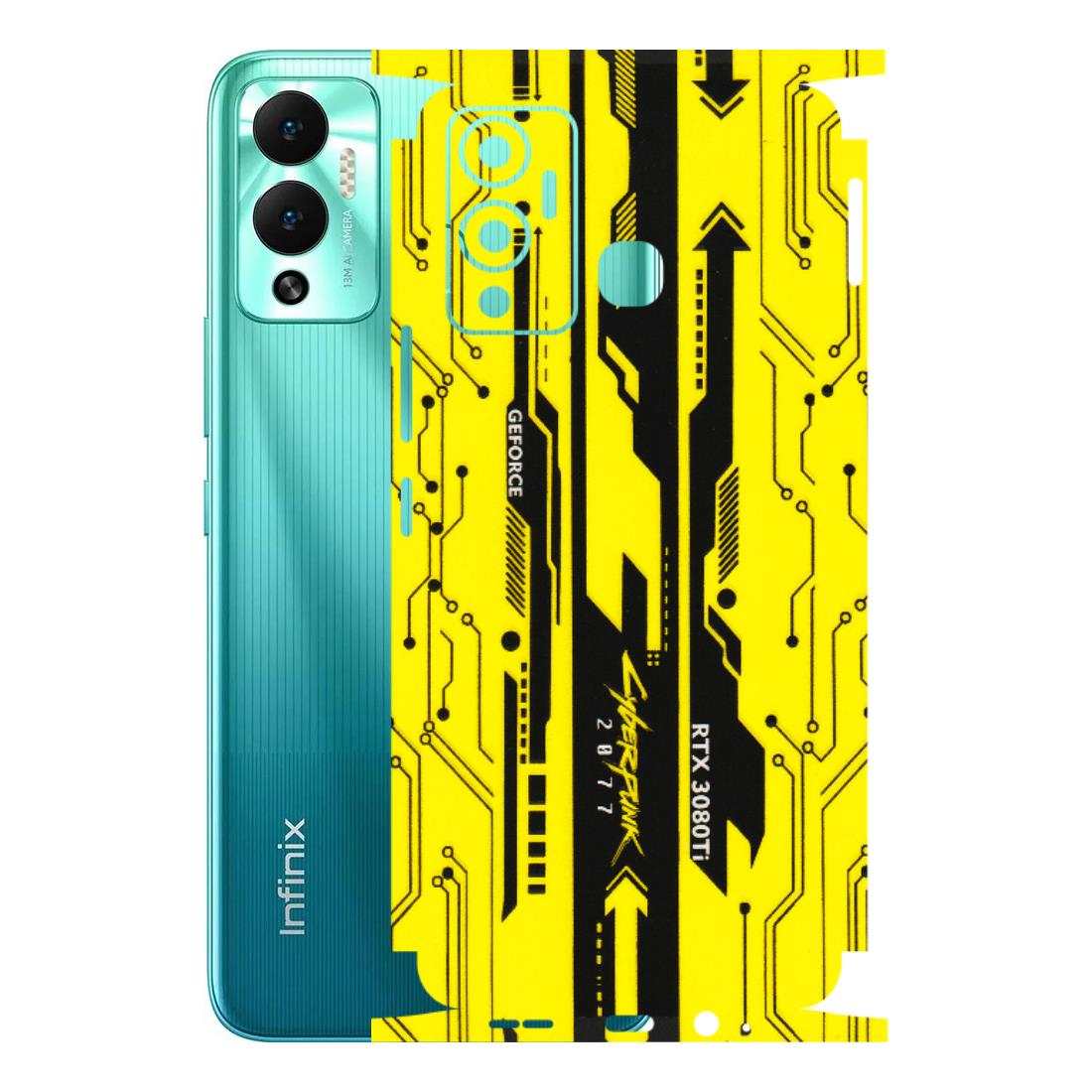 INFINIX Phone Skins (All Models) - Yellow Cyberpunk - 3D Embossed Finish (L-93) Infinix Hot 12 Play