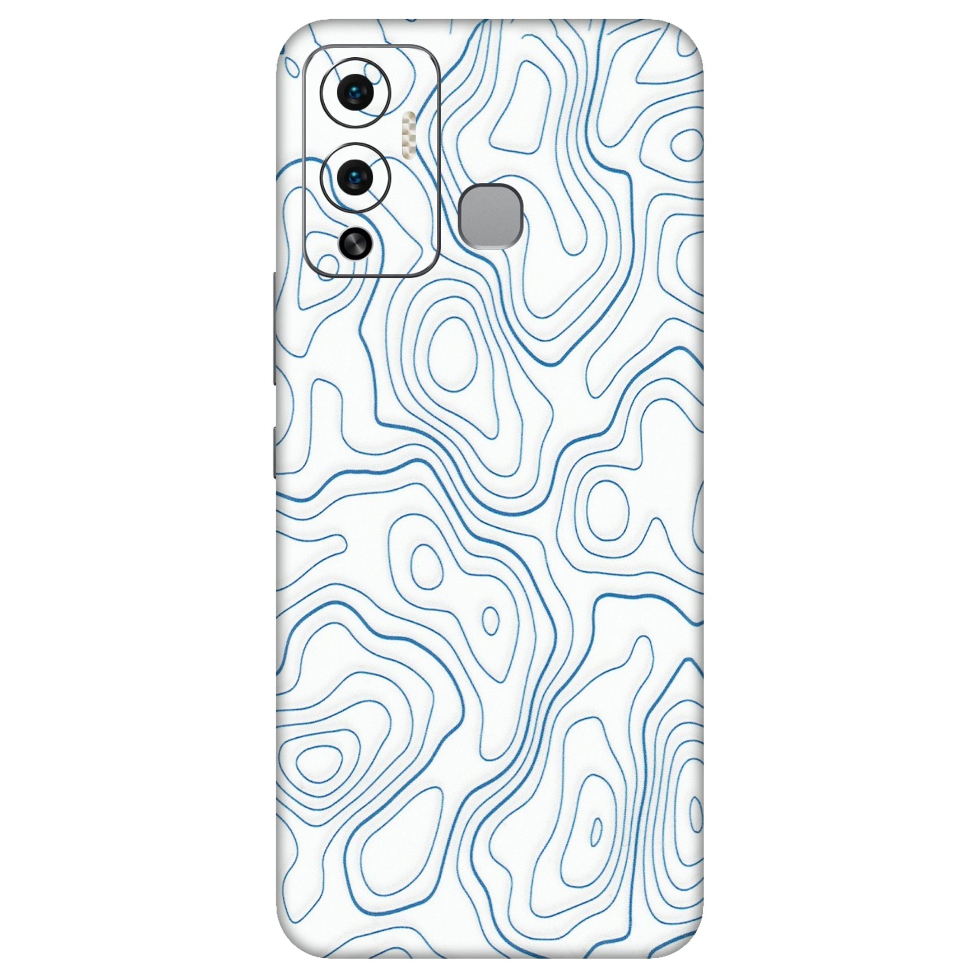 INFINIX Phone Skins (All Models) - Blue And White Swirls - Matte Finish (M-139) Infinix Hot 12 Play