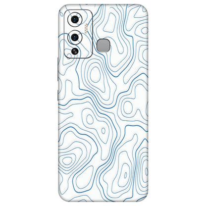 INFINIX Phone Skins (All Models) - Blue And White Swirls - Matte Finish (M-139) Infinix Hot 12 Play