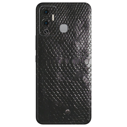 INFINIX Phone Skins (All Models) - Black Snack Leather - Matte Finish (M-147) Infinix Hot 12 Play