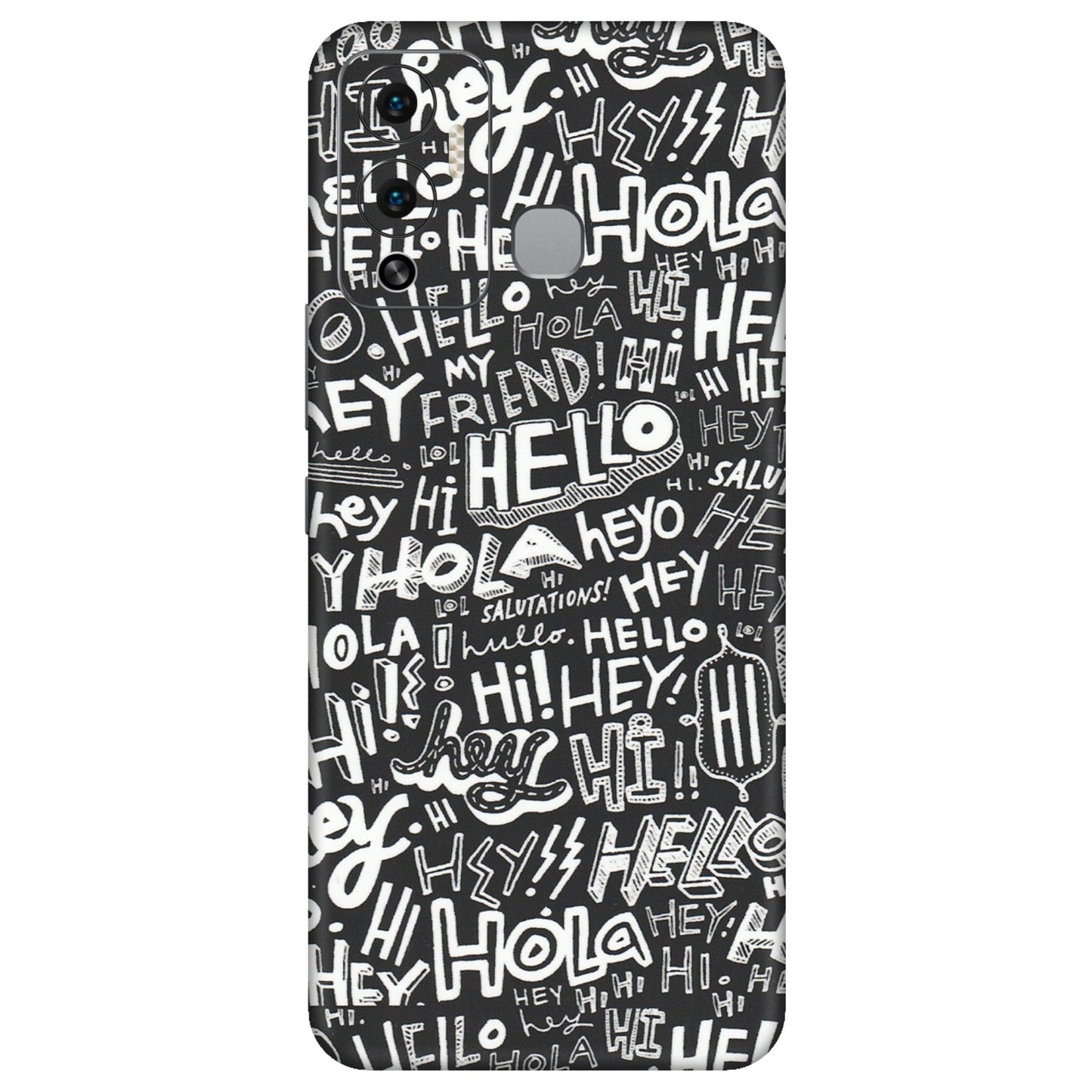 INFINIX Phone Skins (All Models) - Hi Hello Doodles - Matte Finish (M-25) Infinix Hot 12 Play