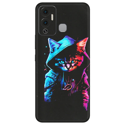 INFINIX Phone Skins (All Models) - Cyberpunk Cat - Matte Finish (M-45) Infinix Hot 12 Play