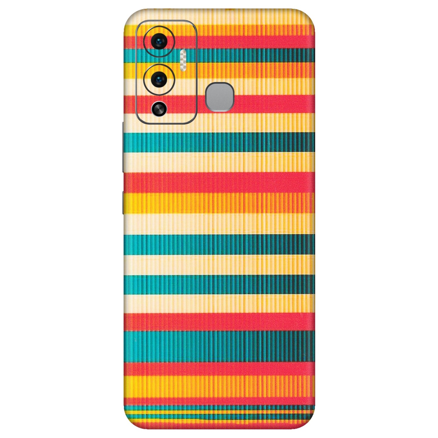 INFINIX Phone Skins (All Models) - Colourful Stripes Soothing Effect - Matte Finish (M-86) Infinix Hot 12 Play