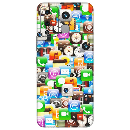 INFINIX Phone Skins (All Models) - All Apple Icons - Matte Finish (M-93) Infinix Hot 12 Play