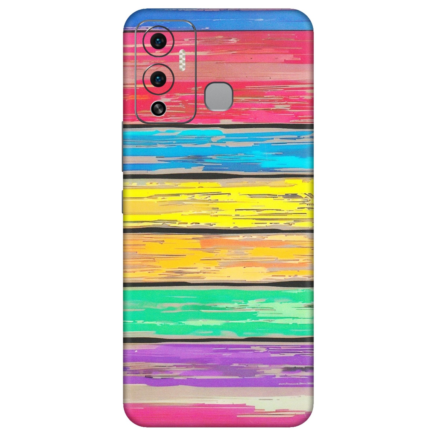 INFINIX Phone Skins (All Models) - Multi Colour Wooden Wall - Matte Finish (M-96) Infinix Hot 12 Play