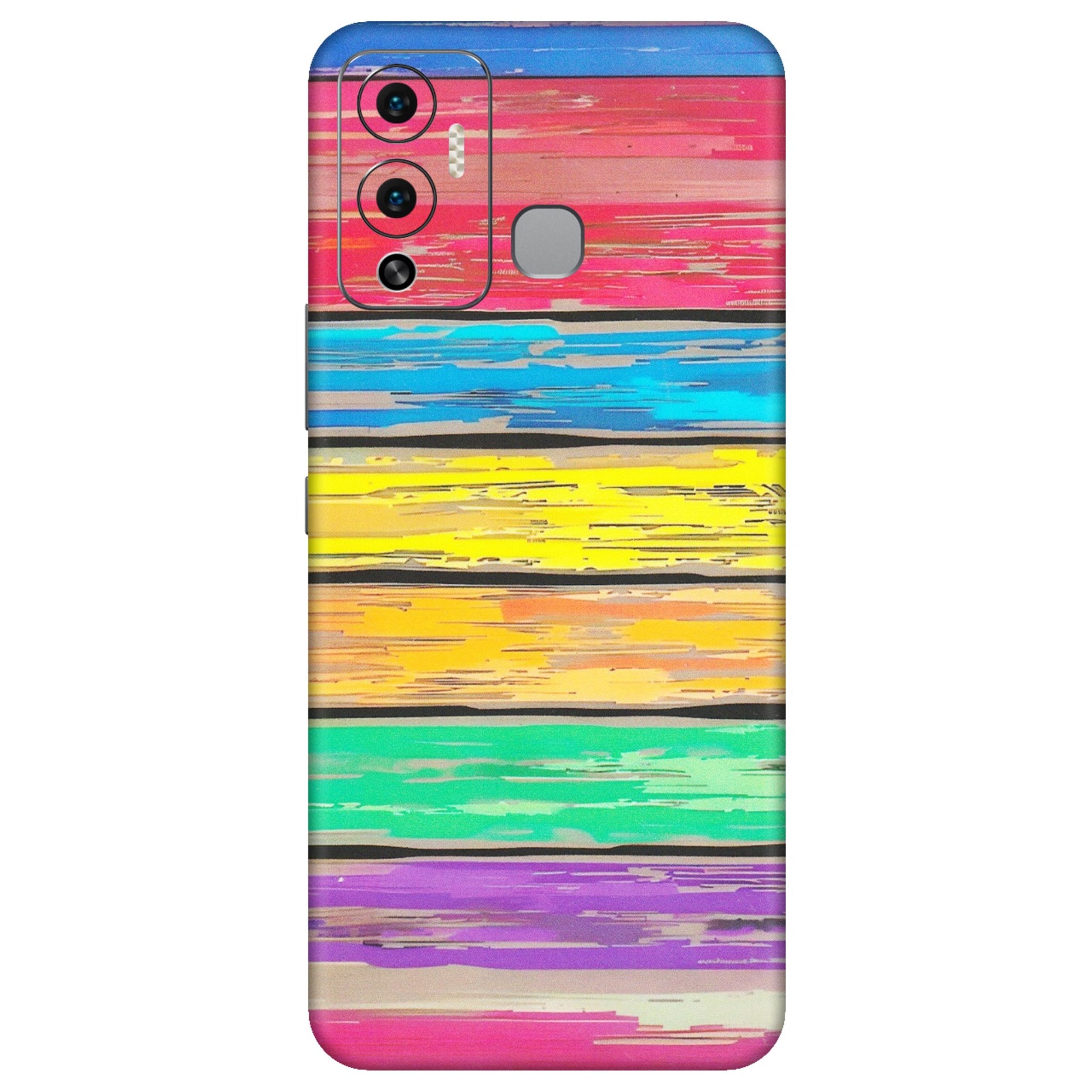 INFINIX Phone Skins (All Models) - Multi Colour Wooden Wall - Matte Finish (M-96) Infinix Hot 12 Play
