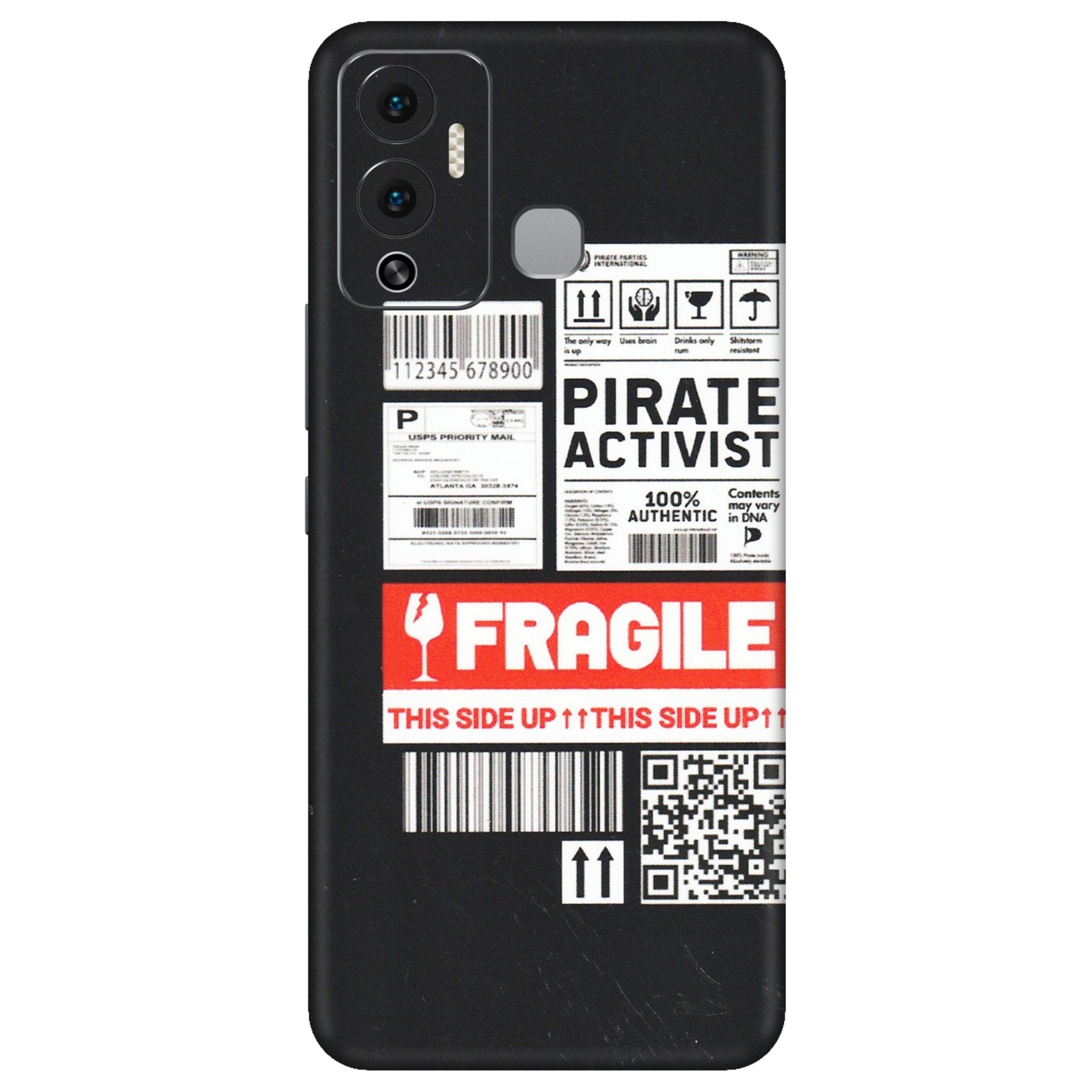 INFINIX Phone Skins (All Models) - Handle With Care - Matte Finish (M-99) Infinix Hot 12 Play
