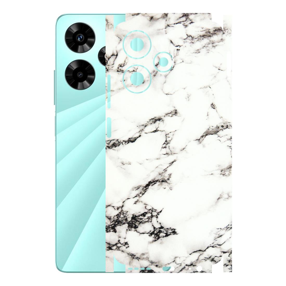 INFINIX Phone Skins (All Models) - Black and White Marble Texture - 3D Embossed Finish (L-124) Infinix Hot 30