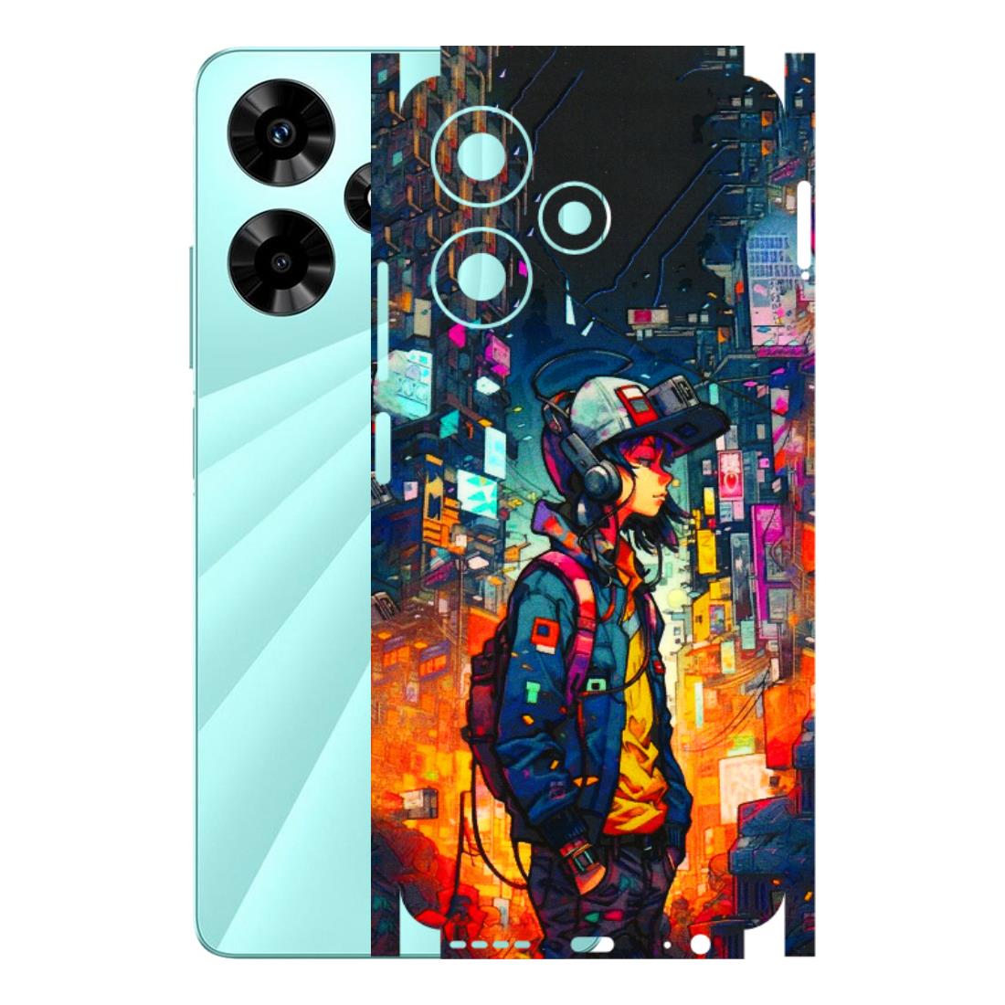 INFINIX Phone Skins (All Models) - Street Anime Guy - 3D Embossed Finish (L-158) Infinix Hot 30