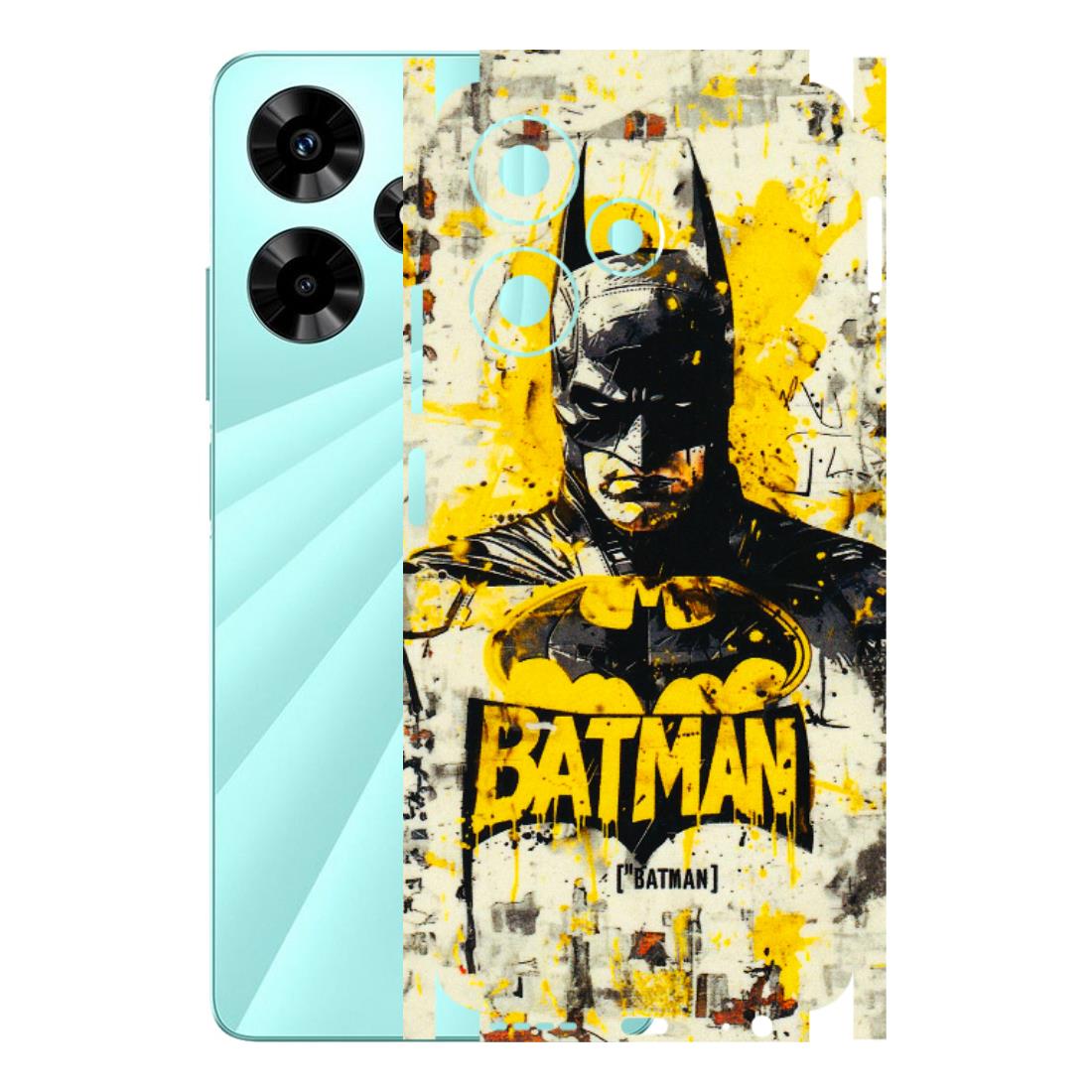 INFINIX Phone Skins (All Models) - Batman Yellow BT - 3D Embossed Finish (L-304) Infinix Hot 30