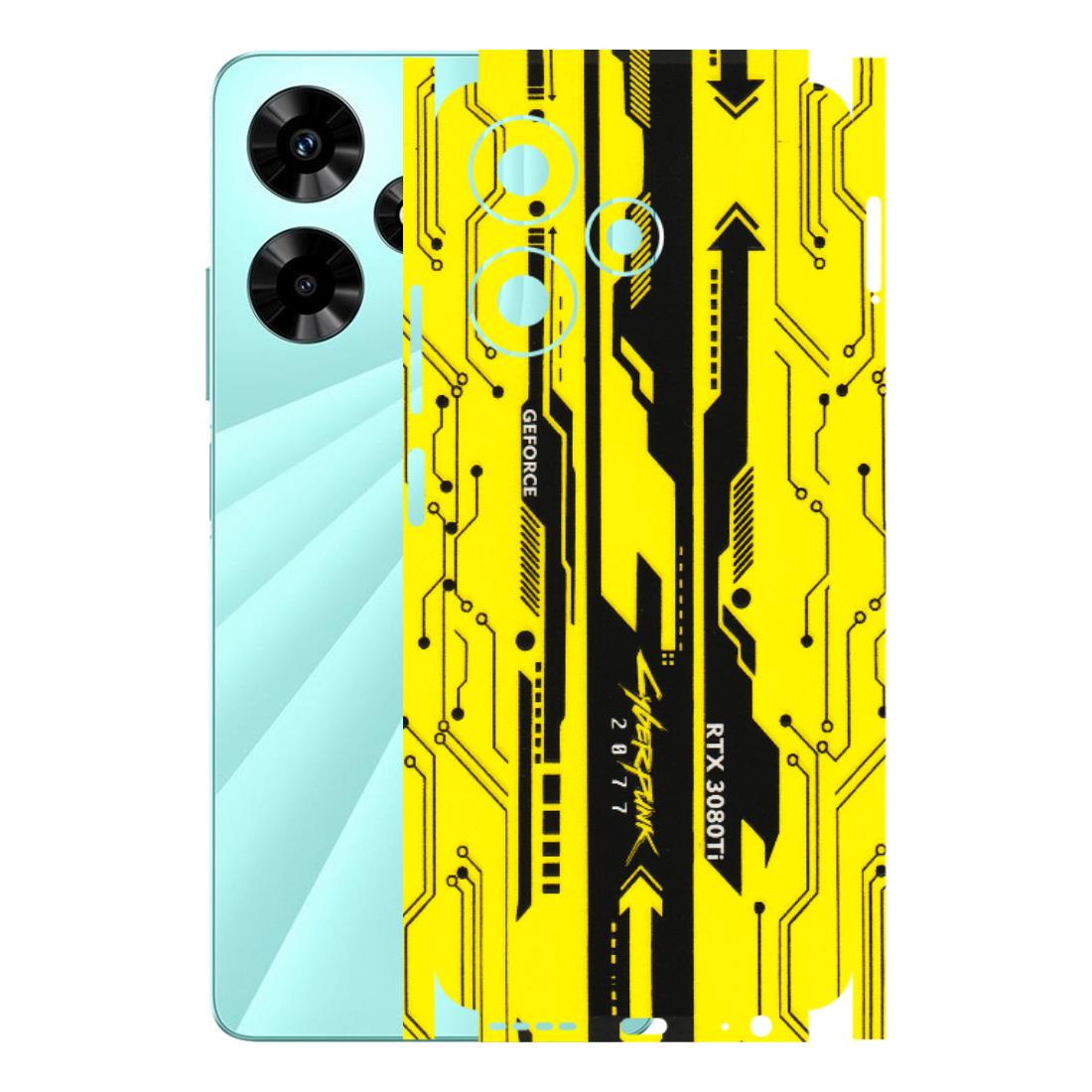INFINIX Phone Skins (All Models) - Yellow Cyberpunk - 3D Embossed Finish (L-93) Infinix Hot 30