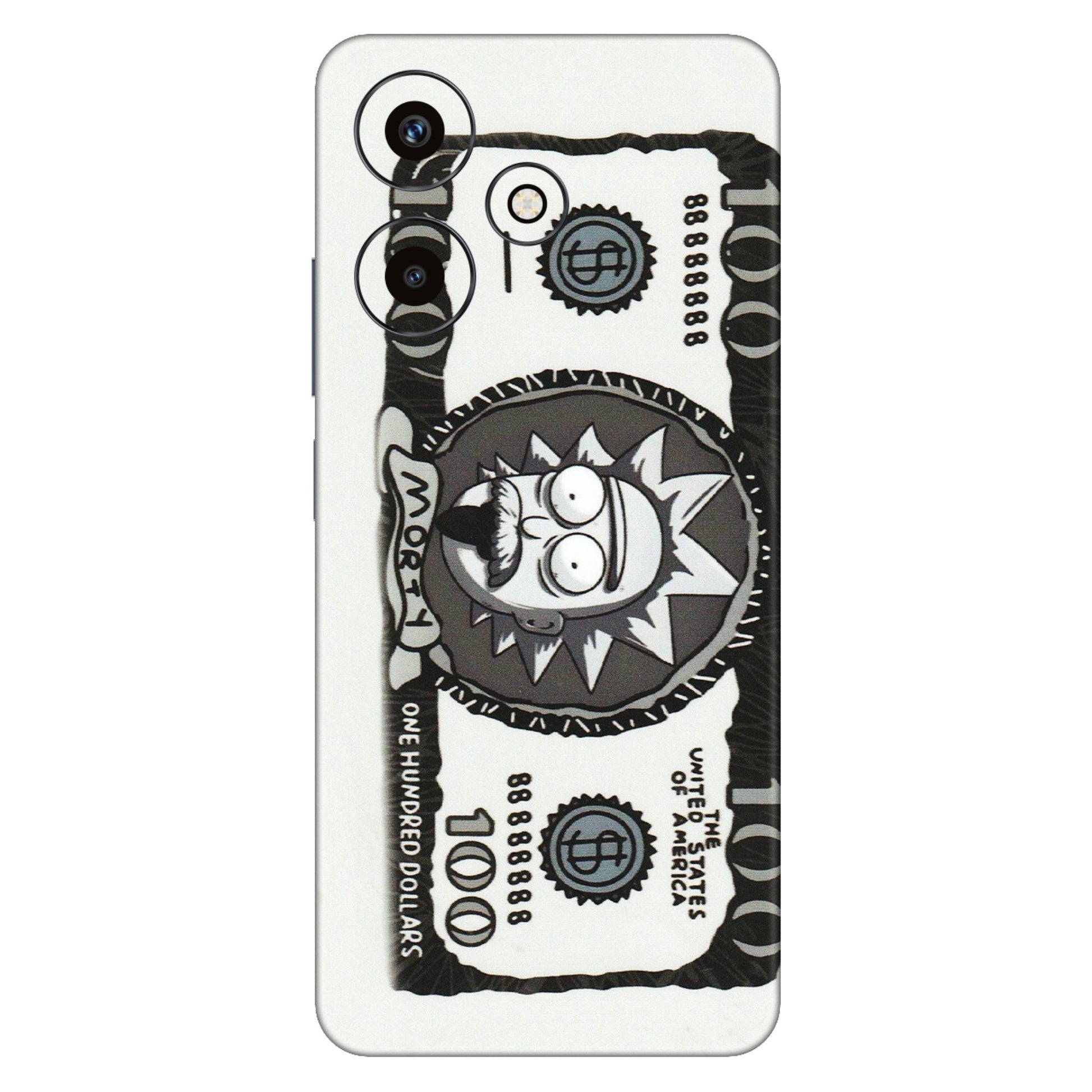 INFINIX Phone Skins (All Models) - Rick And Morty Hundred Dollar Anime - Matte Finish (M-161) Infinix Hot 30